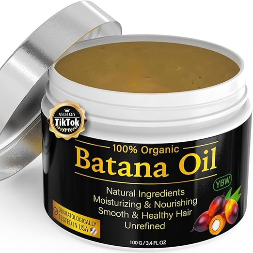 YBW 100% Natural Raw Batana Oil for Hair Growth, Dr. Sebi Hair Oil from Honduras, Prevent Hair Loss, Eliminates Split Ends for Men & Women