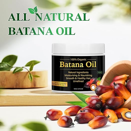 YBW 100% Natural Raw Batana Oil for Hair Growth, Dr. Sebi Hair Oil from Honduras, Prevent Hair Loss, Eliminates Split Ends for Men & Women